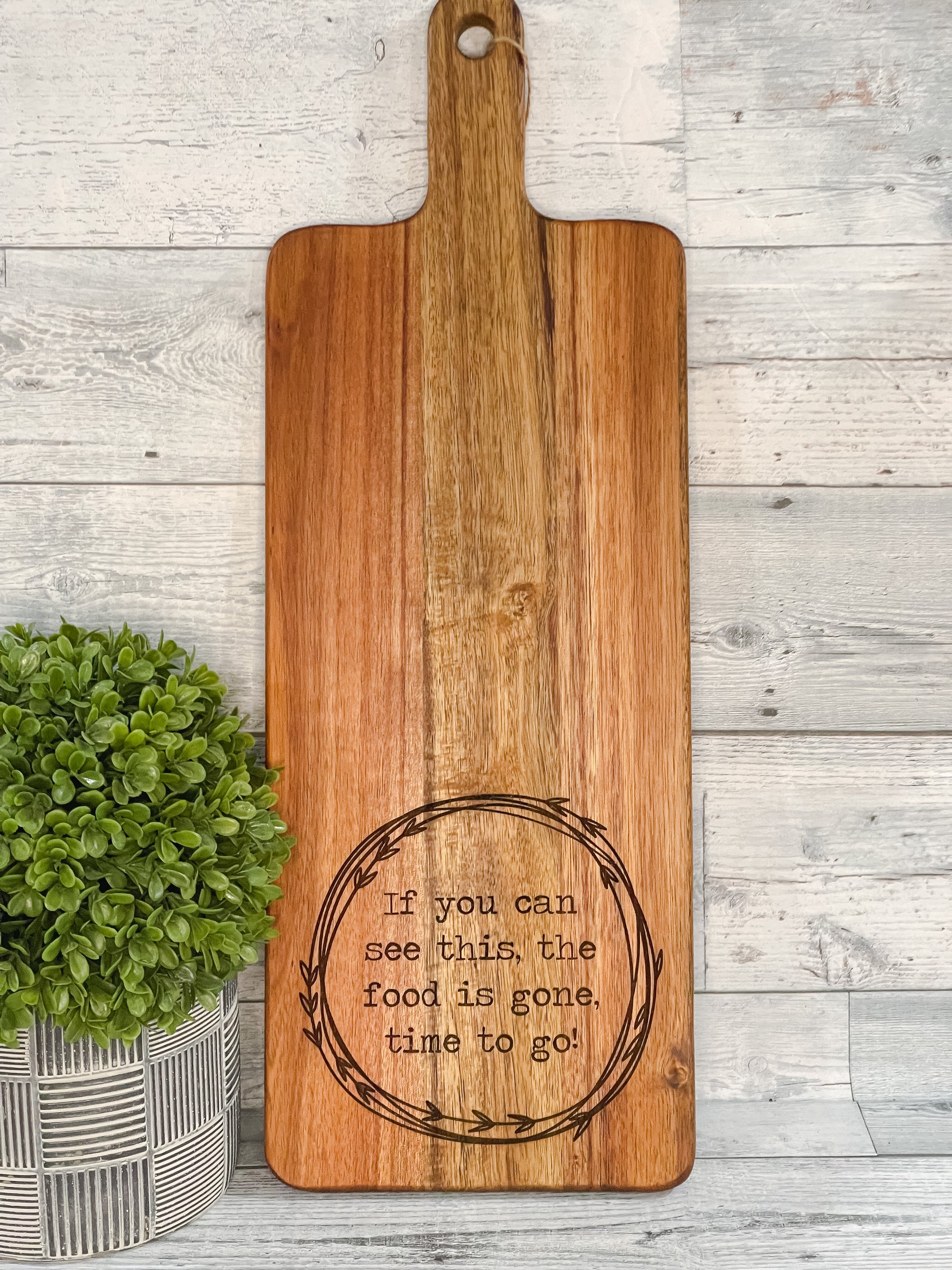If The Food Is Gone It's Time To Go - Charcuterie Cutting Board - Funn –  Willow's Vintage