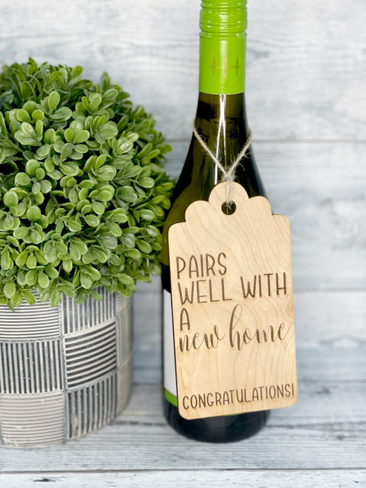 Real Estate Wine Tag - Closing Gift Wine Tag