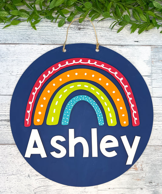 Rainbow Name Sign DIY - Wood Blank - DIY Projects for kids - DIY Kit