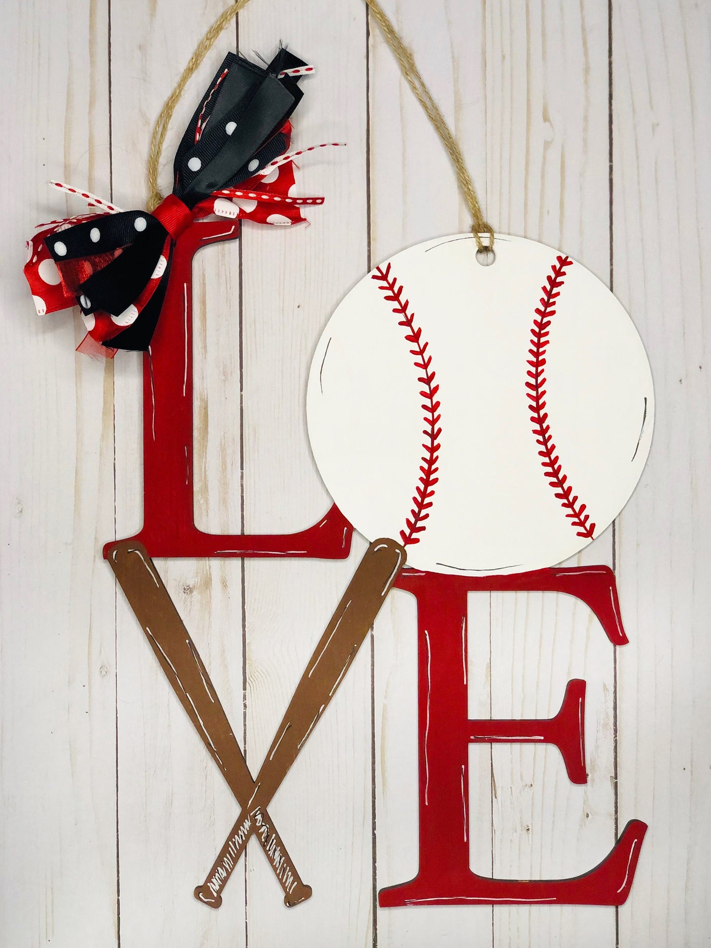 Baseball Door Hanger -  Front Door Decor - Welcome Sign - Housewarming Gift