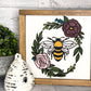 Bee Wood Sign - Bumble Bee Decor - Floral Sign - Farmhouse Home Decor