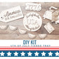DIY 4th of July Tiered Tray - Patriotic Tier Tray Kit - Independence Day Decor - Unfinished Wood