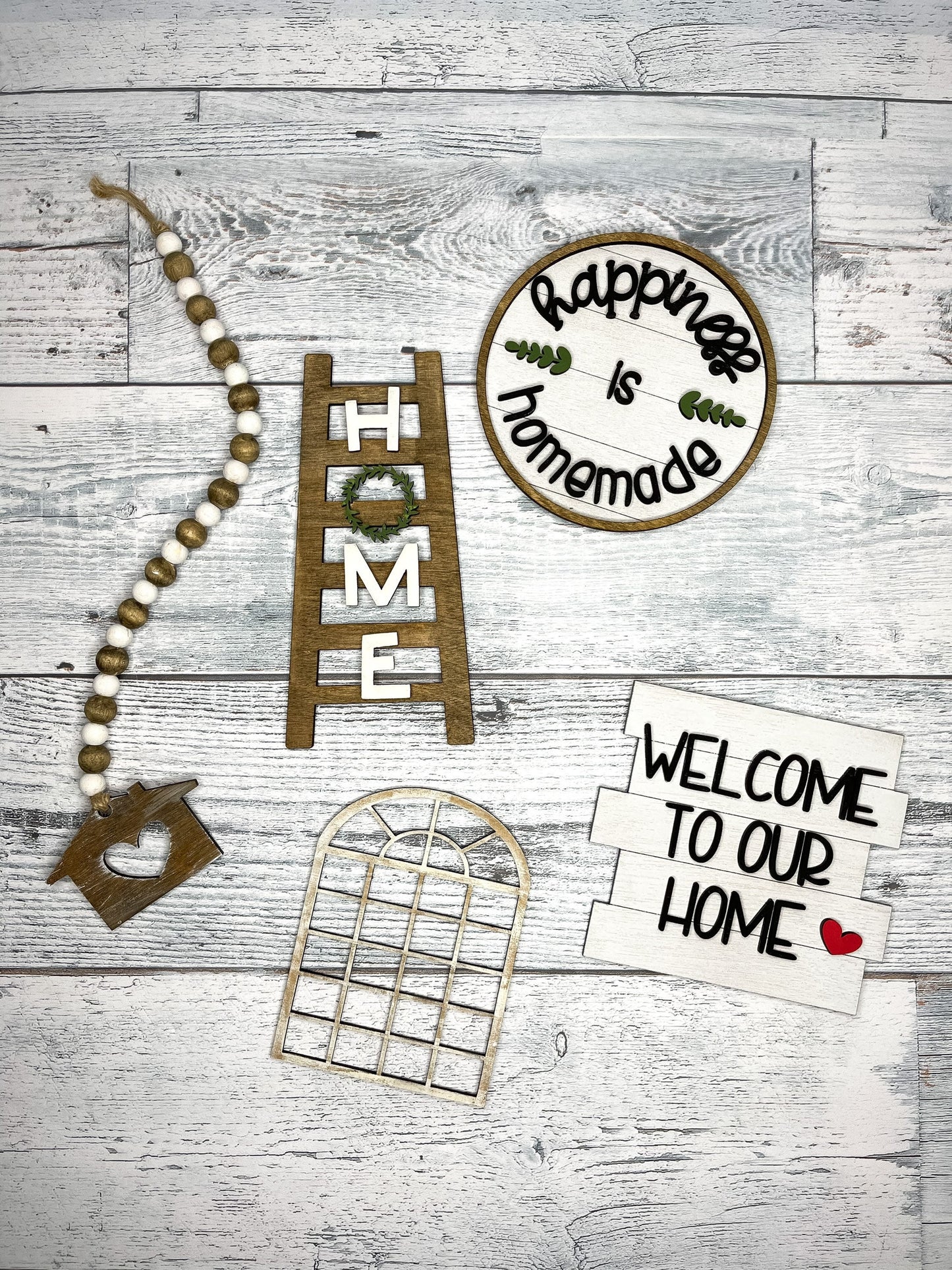 Home Tiered Tray Signs - Farmhouse Decorative Tray - Everyday Decor