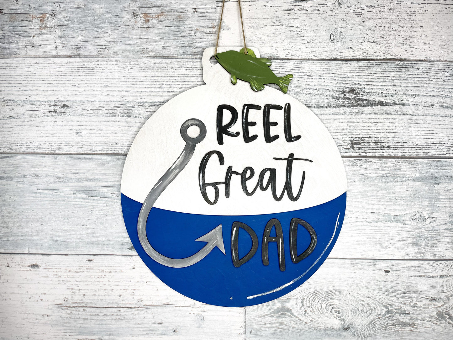 DIY REEL Great Dad Sign- Unfinished Wood Blanks - DIY Craft Kit - Father’s Day Decor - Gift For Dad