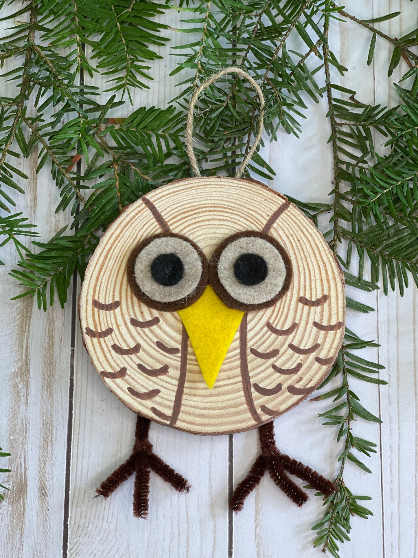 Wood Slice Ornament - Animal Christmas Ornament - Woodland Animals - Christmas Tree Decorations
