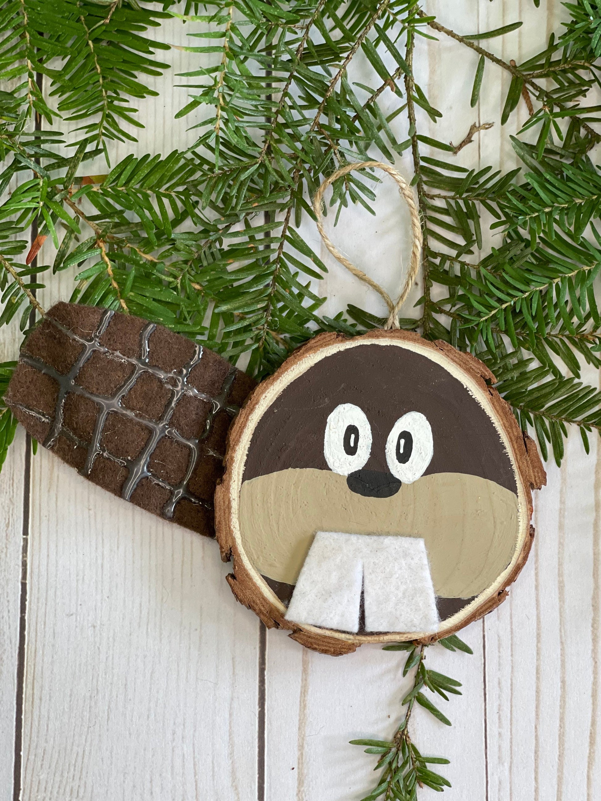 Wood Slice Ornament - Animal Christmas Ornament - Woodland Animals - C –  Willow's Vintage