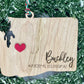 State Christmas Ornament - Custom City Coordinates - Personalized Gift Idea