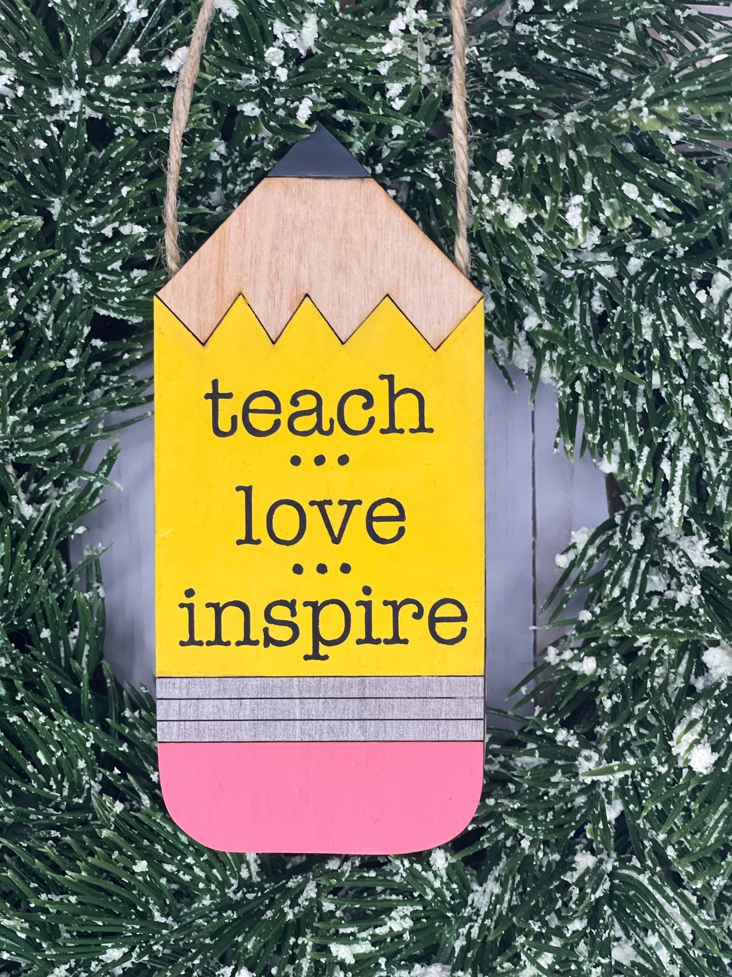 Teacher Gift Card Holder - Pencil Ornament - Teacher Appreciation - Christmas Gift Idea