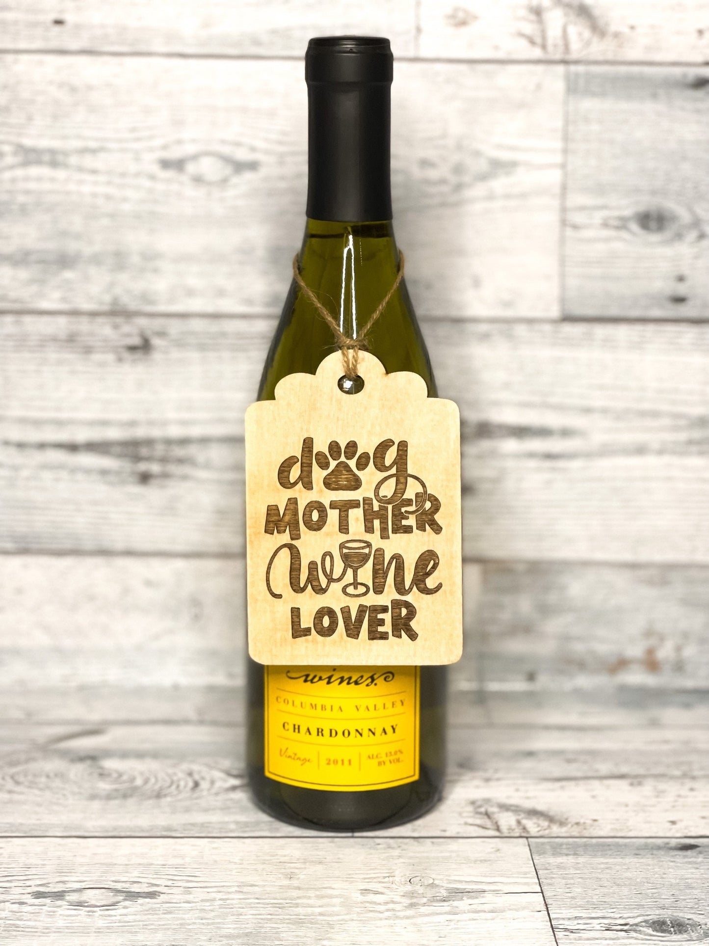 Wood Wine Tag - Spirits Tag - Hostess Gift - Housewarming - Party Favor - Wine Lover Gift - Wine Humor